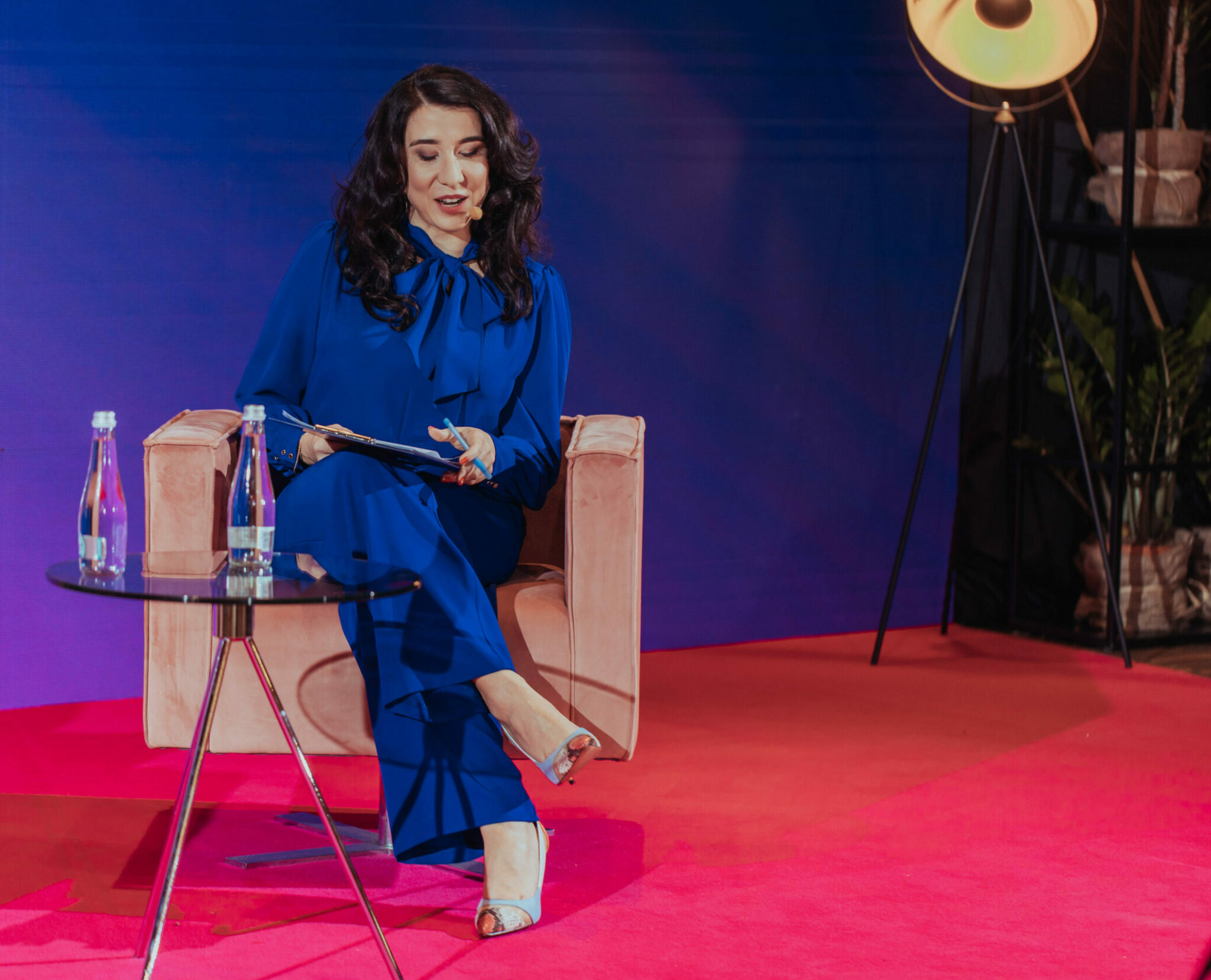 Portfolio 179 Katarzyna Głuchowska moderating a business conference in Warsaw, Poland